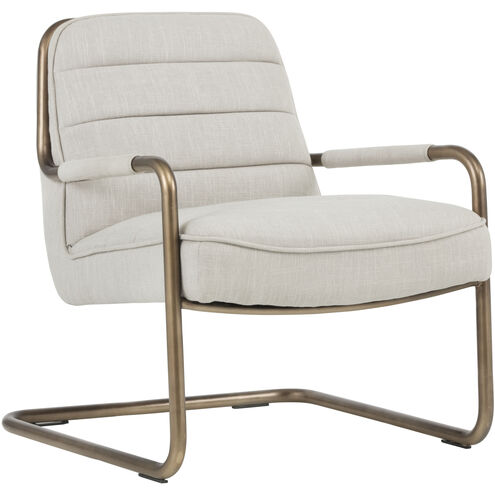 Lincoln Beige Linen Lounge Chair